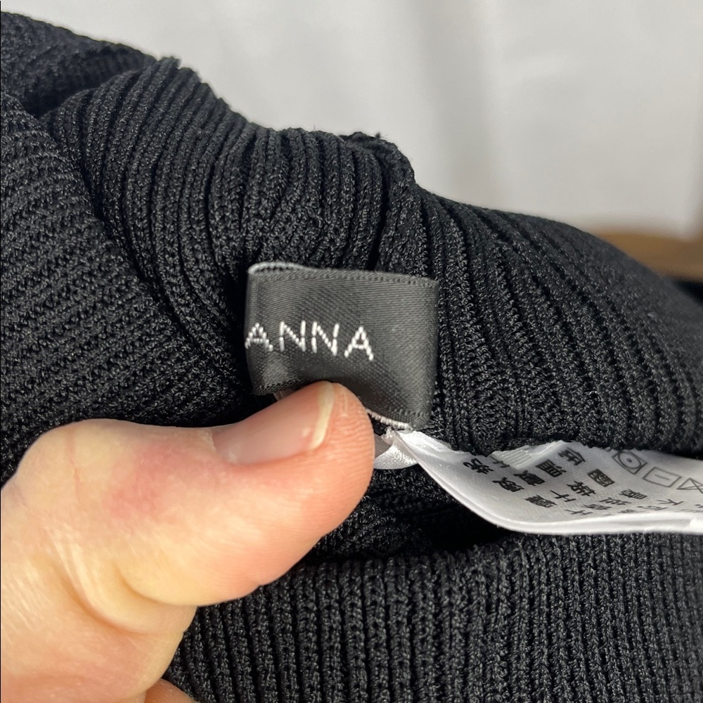 ASM Anna Black Ribbed Pant. - Picture 8 of 8